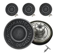 Weddecor de Rechange Jean Bouton Marteau sur Épingle Fermeture avec Dos Broche Main Pressé Clous pour Vêtements Réparation, Jeans, Vestes - Métalisé, 17MM