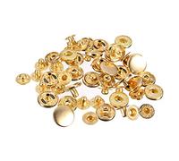 WedDecor Doré 15mm S Ressort Boutons-Pression 4 Pièce, Durable Et Léger, Métal Boutons Pression pour Vestes, Jeans, Cuir Artisanat, Sangles Et Vêtements Réparation, 100pcs