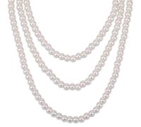 WedDecor Femmes Long Blanc 1920s Artificiel Perle Collier Great Gatsby Goutte Ras Du Cou Perles Vintage Mode Collier pour Mariées Mariage Fête Accessoires - Blanc, 47 Inches