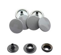 WedDecor Gris Clair 15mm Press Goujons Heavy Duty métal Nickle Libre 4 pièces de Fixation Rivets Bouton d'accrochage Artisanat en Cuir, Vestes, Sacs, Sangles, Jeans, Paquet de 10