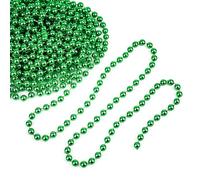 WedDecor Guirlande de Noël verte en perles métalliques de 9 mètres, chaîne de perles brillantes pour décoration de sapin de Noël, chaîne de guirlande pour artisanat, ornements, vacances et décoration