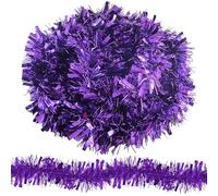 WedDecor Guirlande de Noël violette de 1,8 m pour décorations de sapin de Noël, guirlande de Noël épaisse pour décoration de sapin de Noël, événements de Noël, fournitures de fête, lot de 1