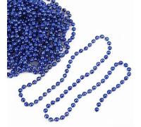 WedDecor Guirlande de perles métalliques bleu roi de 9 m - Fil de perles brillantes pour suspendre le sapin de Noël, décoration festive, chaînes de guirlandes, guirlande de perles accessoire de