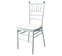 WedDecor Housse de Siège en Spandex pour Chaise Chiavari, Mariage, Restaurant, Bar, Banquet, Dîner - Blanc, 15.5 inches