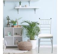 WedDecor Housse de Siège en Spandex pour Chaise Chiavari, Mariage, Restaurant, Bar, Banquet, Dîner - Blanc, 15.5 inches