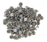 WedDecor Jean Rivets Jeans Décoration Pièce de Rechange Lavable Laiton Bouton pour Réparation, Maroquinerie, Vêtements Décorations, Accessoires Mode, 9.5mm, Argent, 50pcs