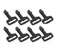 WedDecor KAM Lot de 10 mousquetons pivotants en plastique pour sac à main, sac à dos de voyage, sac, boucle de sangle de ceinture, projets de couture, bricolage, 30 mm, noir