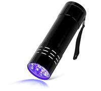 WedDecor Lampe de poche UV avec lumière noire pour urine et taches d'animaux domestiques, chèque d'argent, lampe de poche LED, lampe de poche portable, 3 piles AAA (non incluses), détecteur de taches