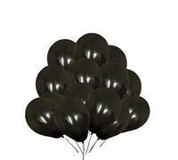 WedDecor Latex Ballons pour Anniversaire, Mariage, Saint Valentin Jour, Thème Fête - Noir, 100pcs