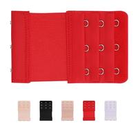 WedDecor Lot de 1 rallonges de Soutien-Gorge pour Femme Lot de 3 Crochets 3 rangées Rouge élastique Extensible Doux Flexible et Confortable 9 x 5,6 cm pour Femme Enceinte et Usage Quotidien