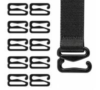 WedDecor Lot de 10 anneaux de réglage en plastique pour sangle de soutien-gorge, crochets de fixation, boucles de fixation, pour lingerie, sous-vêtements et vêtements, accessoires de bricolage, sac à