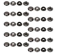 WedDecor Lot de 10 boutons pression de rechange pour vêtements, toile, tissu, bois, accessoires de mode et projets d'artisanat, 10 mm, noir acier