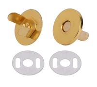WedDecor Lot de 10 Boutons-Pression magnétiques dorés de 18 mm avec 2 rondelles en métal pour travaux manuels, Sacs à Main, Sacs et vêtements