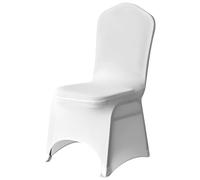 WedDecor Lot de 10 housses de chaise en élasthanne - Tissu extensible amovible et lavable - Pour mariage, banquet, cérémonie, hôtel, salle à manger, fête - Blanc