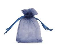 WedDecor Lot de 10 mini sacs en organza avec cordon de serrage Bleu marine 7 x 9 cm - Petits sacs cadeaux transparents pour cadeaux de mariage, Noël, anniversaires, bijoux, fournitures de fête