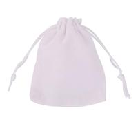 WedDecor Lot de 10 sacs en velours avec cordon de serrage pour bijoux, cadeaux de mariage, bonbons, pochettes à bijoux, pochettes de voyage, pochettes de rangement de tiroir de Noël, mariage (blanc, 7