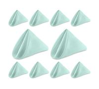 WedDecor Lot de 10 Serviettes de Table en Coton Polyester Vert Menthe 50,8 cm pour la Maison, la Salle à Manger, Le Mariage, Le Banquet, la fête, Les événements, Les Bords ourlés, Lavable en Machine