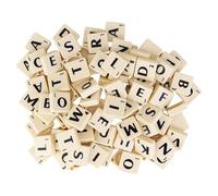 WedDecor Lot de 100 Carreaux Ivoire avec Lettres de l'alphabet Noires pour Remplacement, Loisirs créatifs, Scrapbooking, Brise-Glace, 2 cm (Longueur) x 1,8 cm (Largeur) x 0,5 cm (Profondeur)