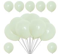 WedDecor Lot de 100 grands ballons en latex de qualité à l'hélium pour anniversaire d'enfants, anniversaire de mariage, décoration de mariage, accessoires - Vert pastel - 25,4 cm