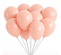 WedDecor Lot de 100 grands ballons en latex de qualité à l'hélium pour anniversaire d'enfants, anniversaire de mariage, décoration de mariage, accessoires - orange pastel macaron - 25,4 cm