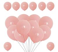 WedDecor Lot de 100 grands ballons en latex de qualité à l'hélium pour anniversaire d'enfants, anniversaire de mariage, décoration de mariage, accessoires - Rose pastel - 25,4 cm