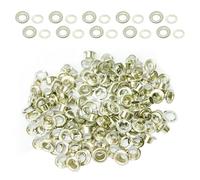 WedDecor Lot de 100 œillets argentés avec rondelles de 5 mm - Œillets métalliques durables sans nickel pour toile, chaussures, vêtements, ceintures, sacs et décoration en tissu pour loisirs créatifs