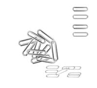 WedDecor Lot de 100 œillets ovales argentés avec rondelles en laiton pour maroquinerie, fabrication de bannières, housses de yacht, remorques, bâches, voiliers - 40 mm