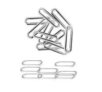 WedDecor Lot de 100 œillets ovales argentés avec rondelles en laiton pour maroquinerie, fabrication de bannières, housses de yacht, remorques, bâches, voiliers - 40 mm