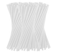 WedDecor Lot de 100 pailles jetables en papier, idéales pour boire des cocktails, des boissons froides et de l'alcool, adaptées à toutes les occasions et mariages, Noël, fêtes, blanc