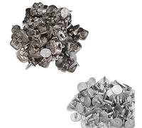 WedDecor Lot de 100 rivets en forme de tête de mort en métal argenté 11 mm - Accessoires de mode pour ceintures en cuir, sacs, travaux de bricolage, chaussures, vêtements de designer