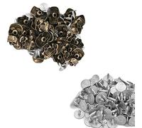 WedDecor Lot de 100 rivets tête de mort en bronze 11 mm - Accessoires de mode pour ceintures en cuir, sacs, travaux de bricolage, chaussures, vêtements de designer