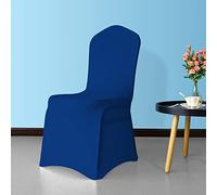 WedDecor Lot de 150 housses de chaise de protection extensibles en élasthanne pour décoration de mariage, hôtel, conférence, événements, restaurant, anniversaires et fêtes de Noël Bleu roi