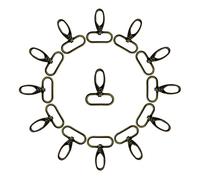 WedDecor Lot de 2 mousquetons pivotants dorés de 32 mm pour sangles de sangle, sac à dos, colliers pour animaux de compagnie et accessoires de sac, bronze, 32mm