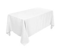 WedDecor Lot de 2 nappes rectangulaires de qualité supérieure en tissu durable pour mariages, dîners, anniversaires, anniversaires de mariage et événements - 177,8 x 366,8 cm - Blanc