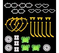 Weddecor Lot de 21 connecteurs fluorescents phosphorescents pour la fabrication de bracelets papillons, colliers fluorescents et lunettes fluorescentes