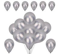 WedDecor Lot de 25 ballons métallisés argentés brillants de 12,7 cm pour anniversaire, fête prénatale, mariage, petites sirènes, festivals, carnaval