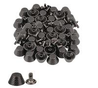 WedDecor Lot de 25 capuchons de rivet coniques de 14 mm avec clous métalliques de 9 mm, rivets de pieds de sac résistants à la rouille, clous de base de protection pour sacs à main, ceintures