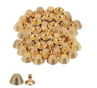 WedDecor Lot de 25 capuchons de rivets coniques de 14 mm avec clous métalliques de 9 mm, rivets de pieds de sac résistants à la rouille, clous de base de protection pour sacs à main, ceintures