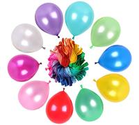 WedDecor Lot de 300 grands ballons en latex de 25,4 cm - Couleurs vives assorties - Utilisation à l'air ou à l'hélium - Ballons colorés pour fête d'anniversaire, anniversaire de mariage, décoration de
