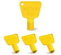 WedDecor Lot de 4 clés de compteur de gaz en plastique - Clé utilitaire triangulaire pour compteur électrique, bacs commerciaux et armoires - Outil d'accès utilitaire jaune durable