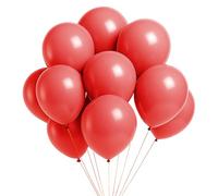 Weddecor Lot de 50 ballons rouges en latex de qualité hélium pour anniversaire, fête prénatale, décorations de fête, événement pour enfants