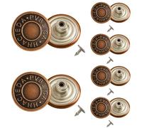 WedDecor Lot de 50 boutons de rechange en laiton pour jeans, réparation de vêtements, vestes, maroquinerie (19 mm, ancien)