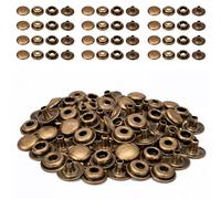 WedDecor Lot de 50 boutons pression de rechange pour vêtements, toile, tissu, bois, accessoires de mode et projets d'artisanat, 10 mm, bronze