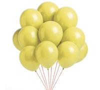 WedDecor Lot de 50 grands ballons en latex de qualité à l'hélium pour anniversaire, décoration de mariage, accessoires - Jaune - 25,4 cm