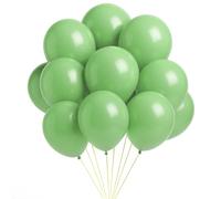WedDecor Lot de 500 grands ballons en latex de qualité à l'hélium pour anniversaire, anniversaire de mariage, décoration de mariage, accessoires - Vert clair - 25,4 cm