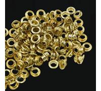 WedDecor Lot de 500 œillets dorés auto-percants pour machine à œillets semi-automatique, œillets en fer durables sans rondelles pour bannières, couvertures de piscine ou panneaux