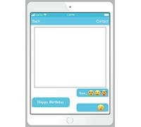 WedDecor Mariages Jour Photomaton Personnalisé Selfie Cadre Fête Cadeaux pour Mariage, Anniversaire, Célébrations, Décoration pour Fête 48 X 68cm - Iphone Joyeux Anniversaire