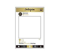 WedDecor Mariages Jour Photomaton Personnalisé Selfie Cadre Fête Cadeaux pour Mariage, Anniversaire, Célébrations, Décoration pour Fête 48 X 68cm - Instagram, 1 Pc