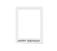 WedDecor Mariages Jour Photomaton Personnalisé Selfie Cadre Fête Cadeaux pour Mariage, Anniversaire, Célébrations, Décoration pour Fête 48 X 68cm - Joyeux Anniversaire