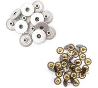 Weddecor Métal Jeans Boutons Pièce de Rechange Fixation Éléments de Fixation avec Arrière Broche pour Réparation Jean Pantalon, Vestes, Vêtements en Cuir, Mode Vêtements, Argent, 22mm - Bouton, 20pcs
